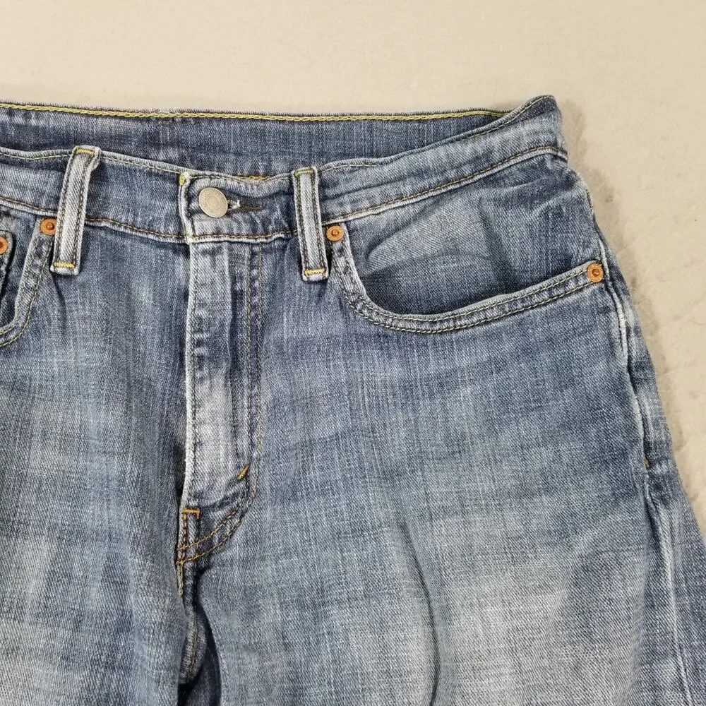 Levi's 514 jeans men's 32x34 regular fit straight blue stretch denim pants retro